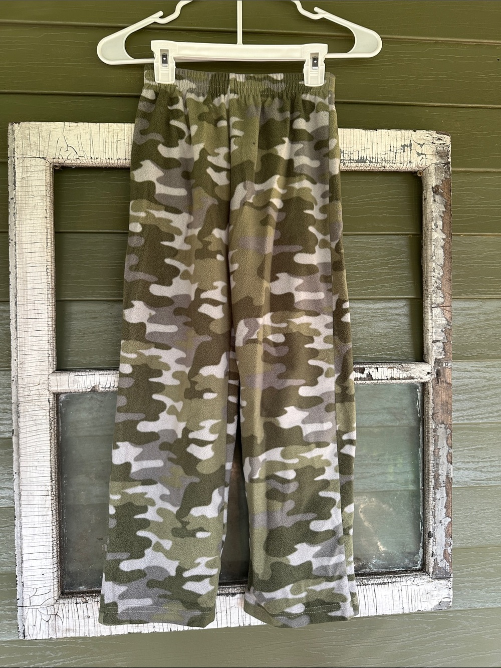 wonder nation Green Camo Fleece Pajama Bottoms